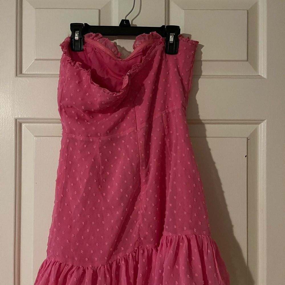 HELLO MOLLY pink strapless dress - Picture 3 of 4